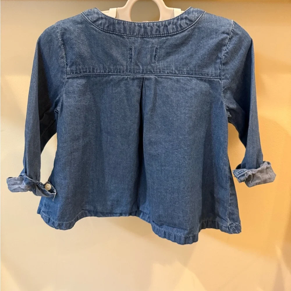 Genuine Kids Toddler Girls FALL Outfits Denim Shirts Tweed Skirt